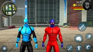 S&uuml;per Kahraman &Ouml;r&uuml;mcek Adam Oyunu - Blue Spider Ninja Superhero Game 2022 #37 - Android Gameplay