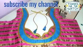 Easy to cut blouse back neck design with canvas for beginners.....
