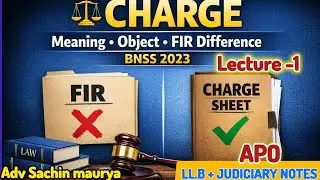 Concept of Charge | BNSS 2023 |🔥 Charge Meaning, Object, FIR Difference | Criminal Trial Explained