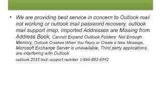 1 866 882 6992 Outlook Technical Support Phone Number