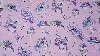 fancy hat light purple Michael Miller fabric