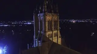 Thomas Coats Memorial Church via drone Paisley, Scotland