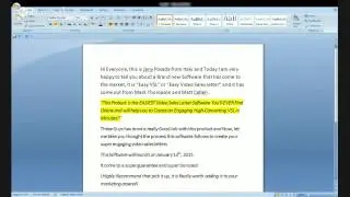 Easy VSL by Mark Thompson. Review and Explanation of the Software Process by Jany Posada