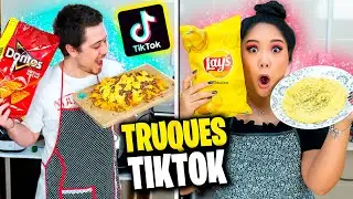 TESTANDO TRUQUES DE COMIDA DO TIK TOK - FOOD HACKS VIRAIS | Jeru e Cheru