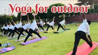 Yoga for outdoor🔥advance yoga class🔥fitness workout exercises