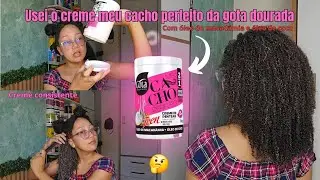 Testei o creme meu cacho perfeito da gota dourada 😱