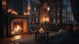 Night Rain on Window | Calm Indoor Ambience for Sleep & Focus (8 Hours)