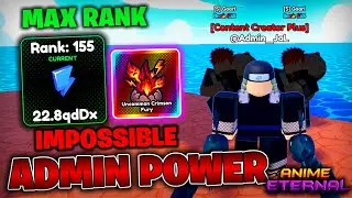 MAX RANK UNLOCKED: Fastest Rank Up Ever Using Admin Power In Anime Eternal... Here's What Happened!