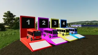 TRANSPORT OFF ROAD WITH TAYO BUS IN FS 22 | Farming Simulator 22