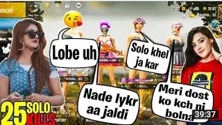 Join random girls squad like a bot |Joining random squad of girls like bot in pubg | pubg with girls