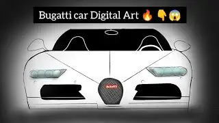 Bugatti Car Digital Art 🔥👆😱👌🔥 Must watch|by Pixorix|Artist: Rehmat|