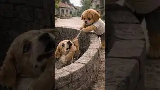 Puppy saves his Momma in the well. 🐶💔 #viral #cute #sehar