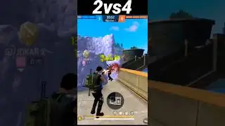 2 VS 4 🔥 CUSTOM FIGHT  - GARENA FREE FIRE - #freefire #ffshorts #custommarth#shorts #freefireshorts