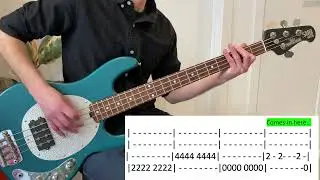 Elastica, Stutter. BASS COVER with TABS NOTATION (Rickenbacker vs. Musicman)