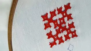 Sindhi design ||basic hand embroidery ||easy design @Mathscocept