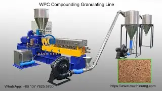 WPC compounding granulating line,wood plastic composite materials granulating line for Ukraine