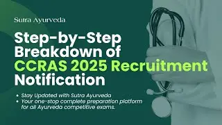 Step-by-Step Breakdown of CCRAS 2025 Recruitment Notification