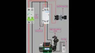 Single Phase Water Pump control system, including components for protection, control, and operation