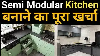 Semi Modular kitchen complete cost | Carpenter rate & Material complete cost | Carpenter vs Factory 