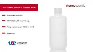 32 OZ./1000ML NALGENE&trade; NARROW MOUTH HDPE ECONOMY BOTTLE | U.S. Plastic Corporation&reg;