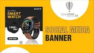 Digital Social Media Banner in Corel Draw x8