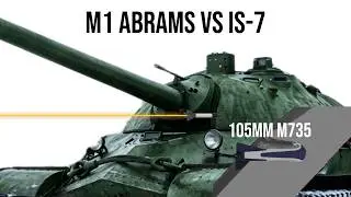 M1 Abrams (1980) vs IS-7 Turret ; 105mm M735 ; Armor Penetration Simulation
