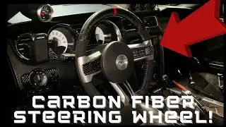 2010-14 Mustang Carbon Fiber Steering Wheel | INSTALL/UNBOXING/REVIEW | Acceletec Steering wheel