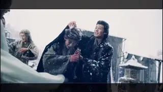 20240122 Hou Minghao and the cast of Fangs of Fortune plays with snow - Guo Jingming Weibo Update