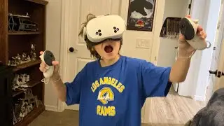 Bodhi, my friend is trapped in the VR headset playing scary baboon!! PART 1 