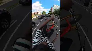 Crazy close call while swerving bike!! #bikelife #wheelie #sebikes #shorts