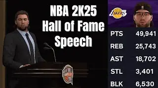 NBA 2K25 MyCareer Hall of Fame Speech - Retiring as the GOAT