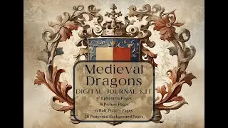 Medieval Dragon Junk Journal Kit