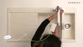 How do I remove traces of usage on my shock sink