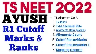 TS AYUSH 2022 CUTOFF MARKS RANKS COLLEGE WISE CAST WISE REPORTS