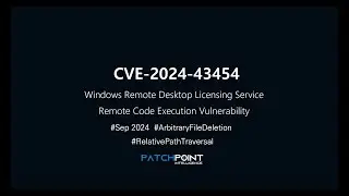CVE-2024-43454: Windows Remote Desktop Licensing Service Remote Code Execution Vulnerability
