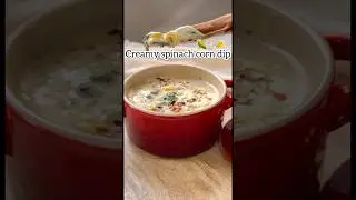 Creamy Spinach Corn Dip | Healthy Cheesy Snack Recipe 🥬🌽 | HealthyBites