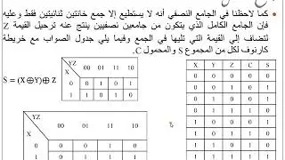 المحاضرة السادسة الدوائر التكاملية 1دائراة الجمع-تصميم منطقي