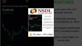 NSDL Results... #shorts #youtubeshorts #nsdl #results #nse #bse #nifty #sensex #stockmarket #stocks