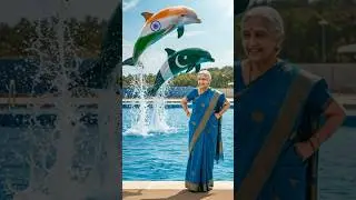 🐬 India 🇮🇳 vs Pakistan 🇵🇰 Dolphin Race 🌊🔥 #shortsfeed #dolphin #indvspak #shorts #ai #youtubeshorts