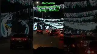 Ramadan special lighting on road Abu Dhabi #light