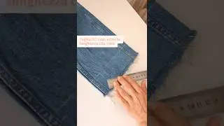 Come si fa orlo sfrangiato del jeans #orlojeans #lavorisartoriali #frangia #tutorialsartoria
