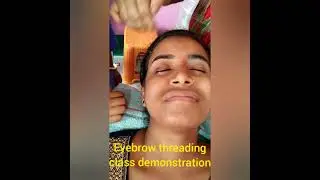 🌼 Ambika Ladies Beauty Parlour✍️Beautician course🧖Eyebrow threading class demonstration👉📞8240987171🙏