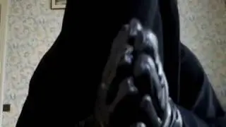 Niqab Veiled  Leather Gloves