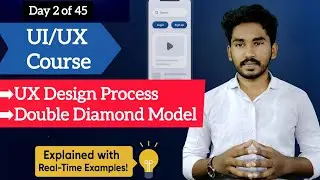 Day 2: UX Design Process Explained for Beginners 💡 | Double Diamond Model Made Easy!