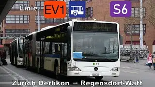 🇨🇭 EV1 | Cab Ride von Oerlikon nach Regensdorf-Watt für die S6 [4K]
