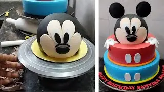 3 Layer Micky Mouse Cake Design|Most Wonderful Micky Mouse Decorations For Birthday Cake