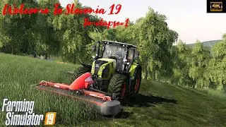 FS19 moowing & raking grass/making grass silage/Welcome to Slovenia 19/Timelapse#1