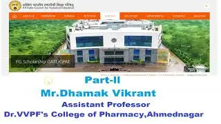 GPAT/GATE Scholarship Part-ll/Vikrant Dhamak