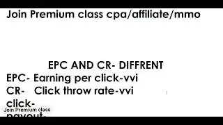 What is EPC, CR, SOI, DOI, CLICK And PAYOUT ?