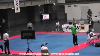 63kg Thorsoe NOR vs LTU Janusauskait (2014 European TKD Championships Under-21)